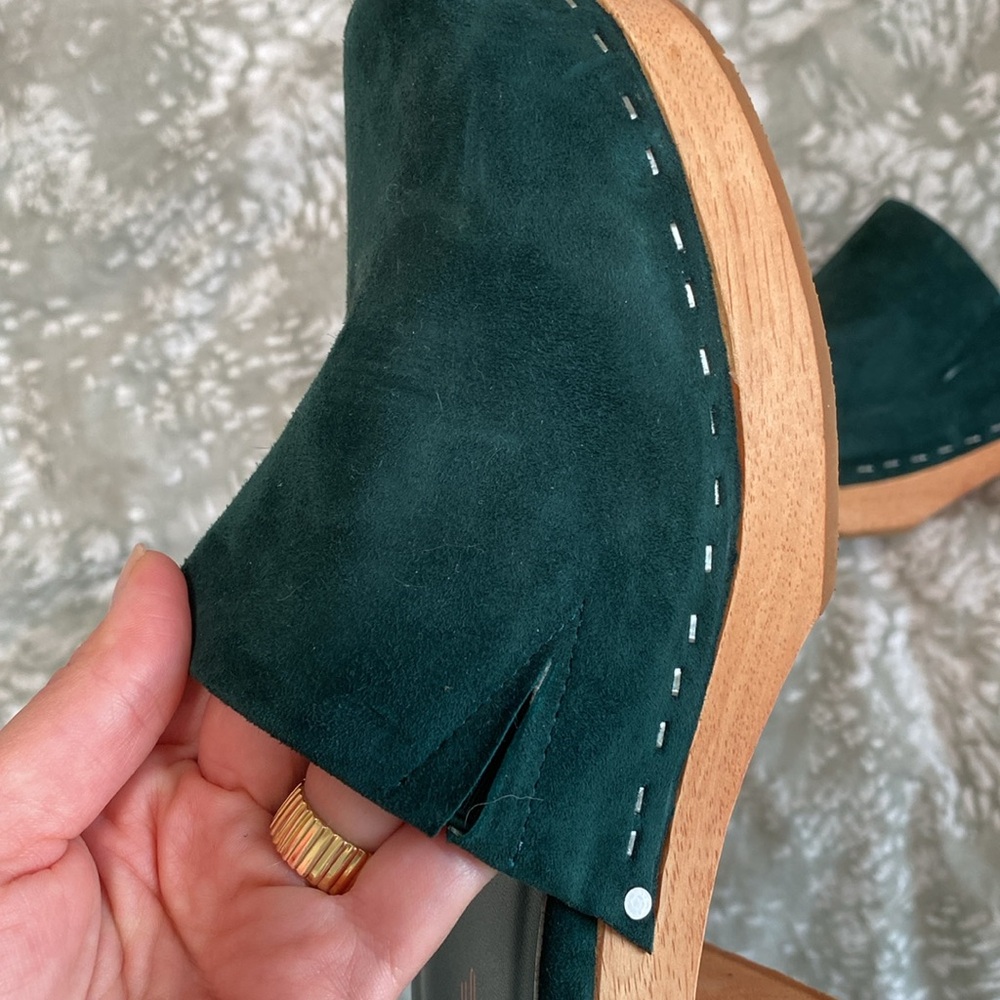 Charlotte Stone Martino Clogs in Emerald - Picture 2 of 12